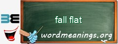 WordMeaning blackboard for fall flat